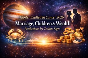 Jupiter Exalted in Cancer 2026: Marriage, Children & Wealth
