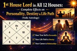 1st House Lord in All 12 Houses: Complete Effects on Personality, Destiny & Life Path (Vedic Astrology)