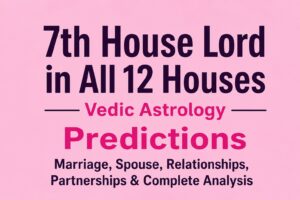 7th House Lord in All 12 Houses – Marriage, Spouse, Relationships & Business Predictions